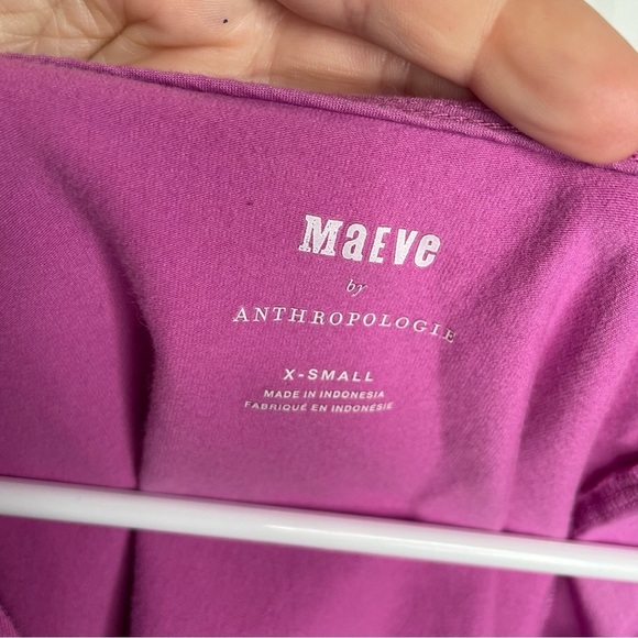 Maeve by Anthropologie Cinched Flutter Bell Sleeve Top Violet Purple XS - Picture 8 of 11